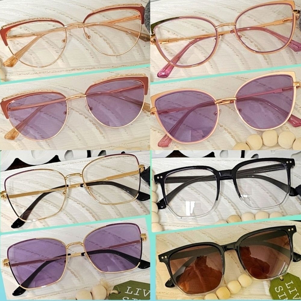 LOT OF 14 BLUE LIGHT BLOCKING TRANSITION FASHION GLASSES -ALL BRAND NEW!